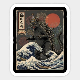 Catzilla New Year's Eve 2026 Sticker